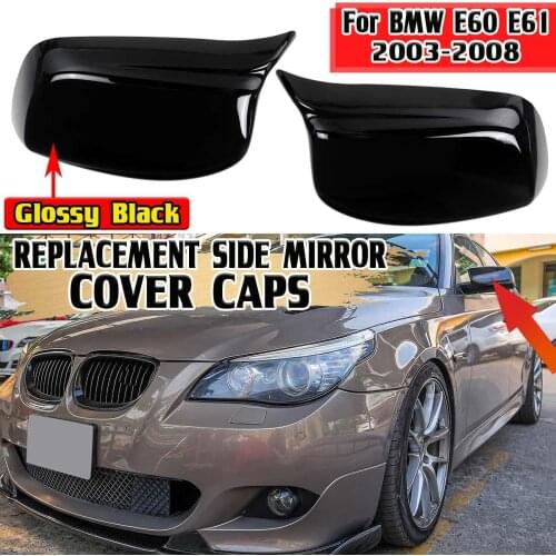M Style Car Side Rearview Mirror Cover Cap Replacement Mirror Case Shell Trim For BMW E60 E61 2003-2008 Rear View Mirror Covers