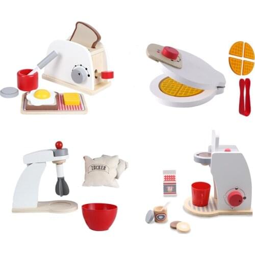 DIY Wooden Toy Pretend Play Simulation Kitchen Model Set Cooking Food Educational Toys Gifts For Children Kids Girls