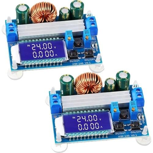 2 Pieces Buck Boost Converter Display, DC 5.5-30V 12V To DC 0.5-30V 5V 24V Voltage Step Up Down Voltage Regulator