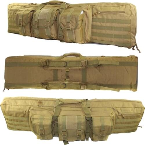 Military 47Inch Double Rifles Bag Airsoft Rifle Shooting Shoulder Backpack Gun Carry Protection Bag Case Hunting Accessories