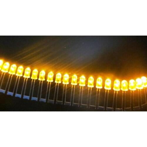 E-light LED 5MM oval next round even on foot redhead highlighted in YELLOW light-emitting diodes 5MM YELLOW 1000pcs