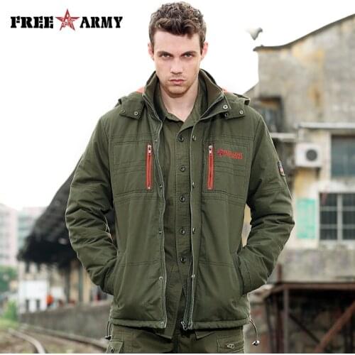 Free Army Men's Quilted Jackets