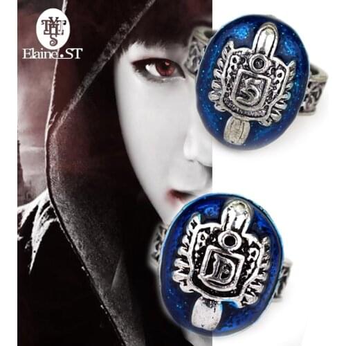 The Vampire Diaries Damon Salvatore Ring Sun Protectation Lapis lazuli Jewelry for Man and Boy Women Ring Wholesale 10PCS/LOT