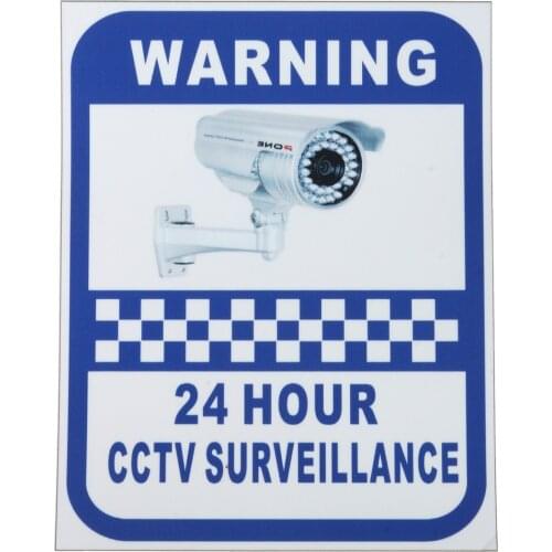 Hot Sell Safurance CCTV Camera Warning Stickers Surveillance Vinyl Decal Video Security Sign Home Safety Car Window Accessories
