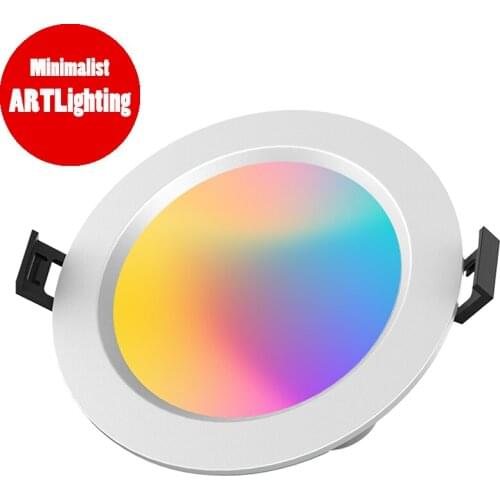 Multicolor RGBCW Smart Downlight WiFi LED Recessed Drywall Lighting Ceiling Down Lighting Voice Control via Alexa Google Assista