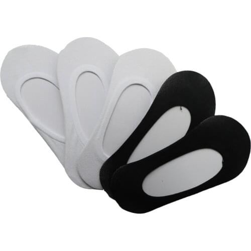 10pieces=5pairs Socks Non-slip Womens Cotton Invisible No Show Summer Solid Color Low Cut Socks Fashion Ankle Thin Boat Socks