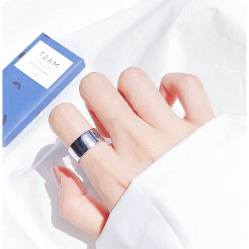 New Gothic Men Smooth Round Rings For Women Jewelry Birthday Gift Romantic Wedding Engagement Drop Shipping 2021