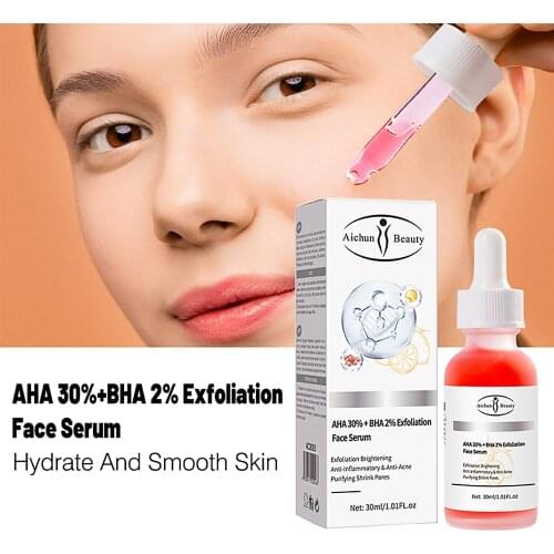 Exfoliation Face Serum Salicylic Acid Remove Dead Skin Anti Acne Face Essence Hydrate Smooth Skin Purify Shrink Pores Skin Care