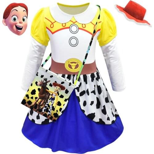 Girls Dresses Cartoon Toy And Beyond Jessie Halloween Costumes Toddler Party Birthday Wedding Vestidos Cosplay Kids Cow Frocks