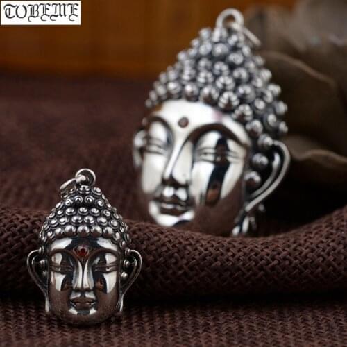 100% 925 Silver Tibetan Sakyamuni Pendant Buddhist Sakyamuni Buddha Pendant Sterling Tibetan Buddha Pendant Good Luck Amulet