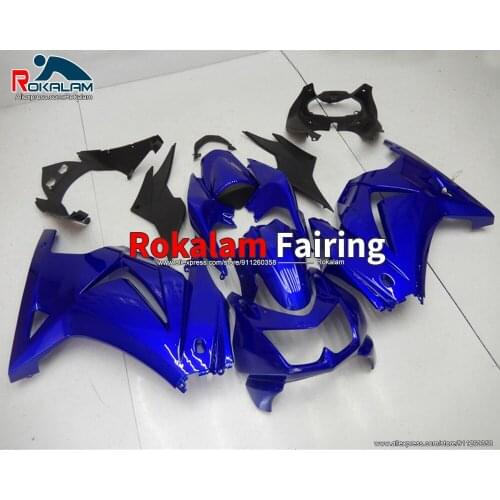 Aftermarket Fairings For Kawasaki Ninja ZX250R EX250 2008 2009 2010 2011 2012 Black Blue Motorcycle Body Kit (Injection Molding)