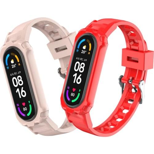 Glacier Design Strap for Xiaomi Mi Band 5 6 Replacement Great Quality Silicone TPU Transparent Bracelet for Miband 6 5 Strap