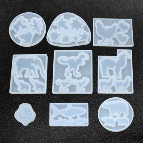 DIY Crystal Epoxy Animal Elephant Chick Camel Dinosaur Grape Silicone Mold Making Abrasive Tools