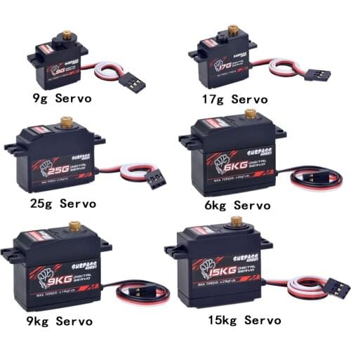 SURPASS Hobby Digital 9G 17G 25G 6KG 9KG 15KG 20kg Metal Gear Servo for 1/8 1/10 RC Car Boat Duct Plane Airplane Robot