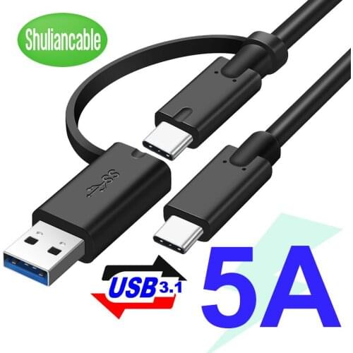 USB 3.1 Type C to USB C Cable for Huawei Samsung S9 S10 PD 100W Quick Charge 4.0 USB C Cable for MacBook Pro Type C