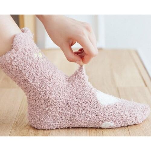 Winter Thickening Ladies Sock Casual Plus Velvet Tube Cotton Socks Autumn Wild Naked Fluffy Socks Color Warm Snow