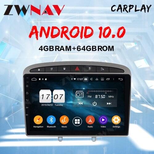 ZWNAV Android 10 4+64G car stereo for PEUGEOT 308 408 with GPS Navigation Head Unit Mirror Link WiFi 2010-2015 2016
