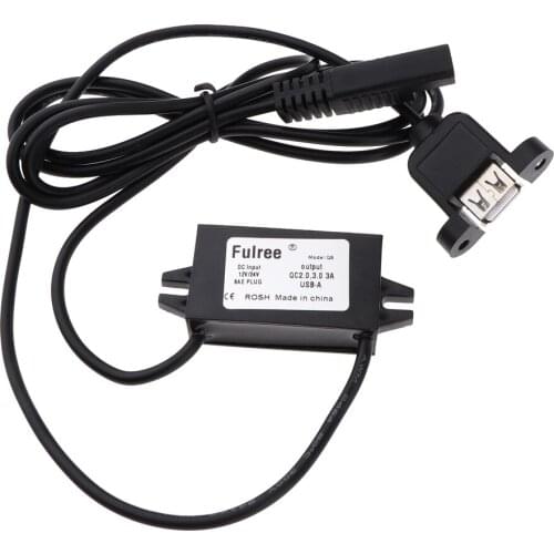 12V to 5V USB Converter DC-DC Step Down Module with Over-temperature Overcurrent Protection for Mobile Phone/Tablet