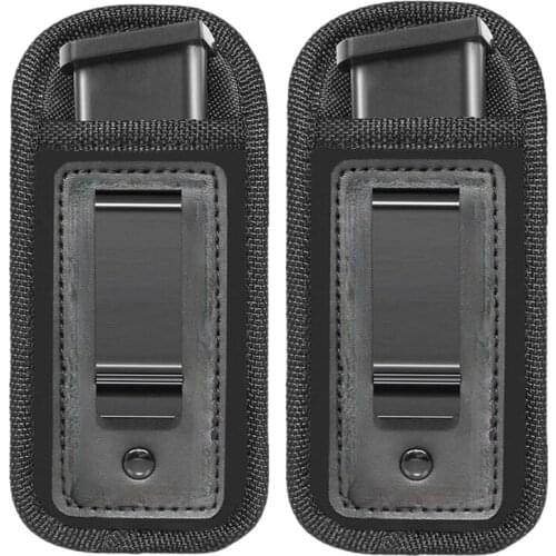 2pcs/lot Tactical Single Pistol Magazine Pouch 9mm IWB Mag Holster Concealed Cary for Double Stack