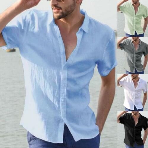 2021 Elegant S-3XL Male Tee Tops Casual Shirts Men Social Shirts Dress Button Turn Down Collar Slim Fit Men Clothes