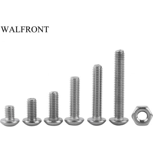 230pcs M3 Hex Socket Screws Stainless Steel SS304 Hex Socket Button Head Screws Bolts and Nuts with Box