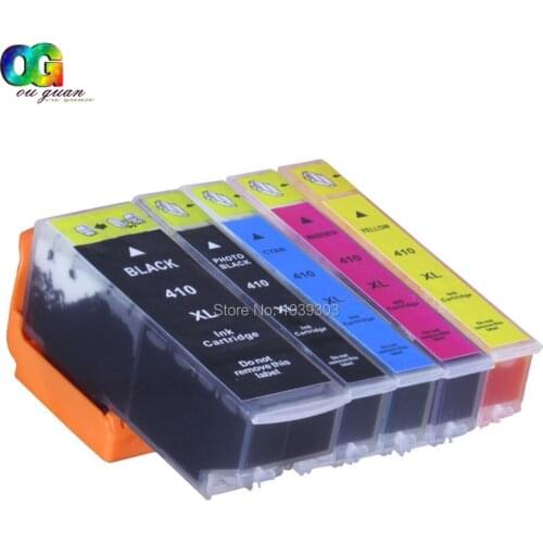 5Pack Compatible Ink Cartridge for Epson 410XL 410 XL for Epson Expression XP-830 XP-630 XP-530 XP-635 XP-640