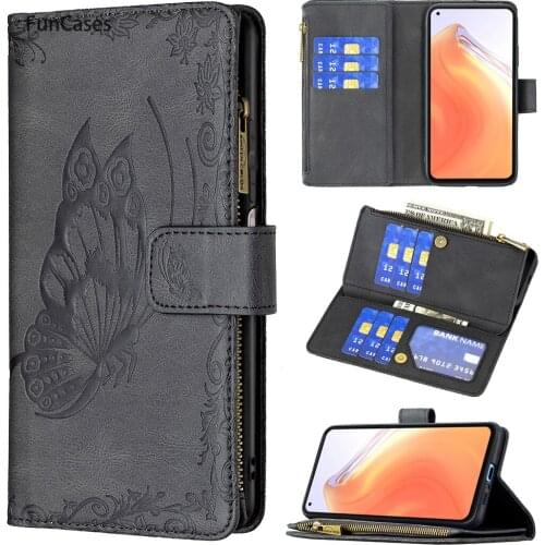 Butterfly Book Flip Phone Bag For cellular Xiaomi 10T Pro Matte Mobile Cases Xiaomi armor 10T Redmi K30S Coverage Case Xaomi