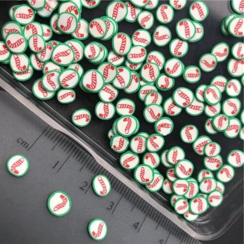60g Chirstmas Cane Polymerclay,Soft Clay Sprinkles For Kid Diy,Craft Filler,Craft Diy Making,Scrapbook Decoration,Nail Arts