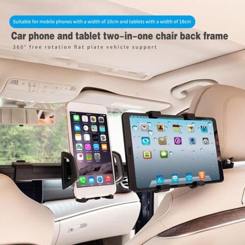 Car Headrest Phone Bracket Retractable And Adjustable Tablet Computer Rack Universal Back Pillow Seat Car Telescopic Phon Holder