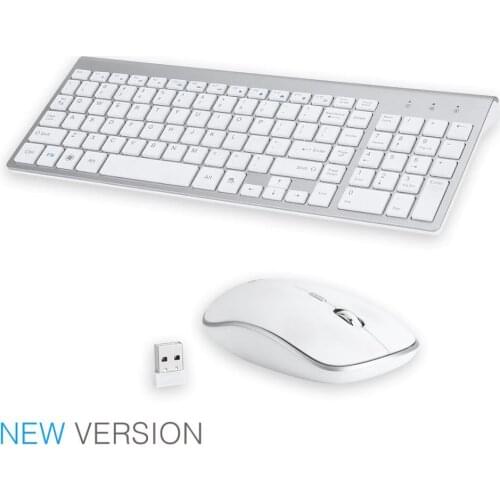 Wireless Keyboard and Mouse Combo 2.4G Silent and Ergonomic Compact Responsive Keyboard Pc Laptop Mac Win 7/8/10 Office Supply
