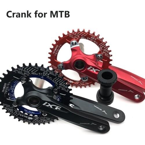 MTB Mountain bike bicycle hollow integrated crank IXF modified single disc 104BCD 32 34 36 38 40 42T crankset bottom bracket