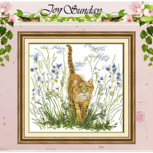 The Cats Warning Painting Counted Cross Stitch 11CT 14CT Cross Stitch Set Wholesale Cross-stitch Kit Embroidery Needlework