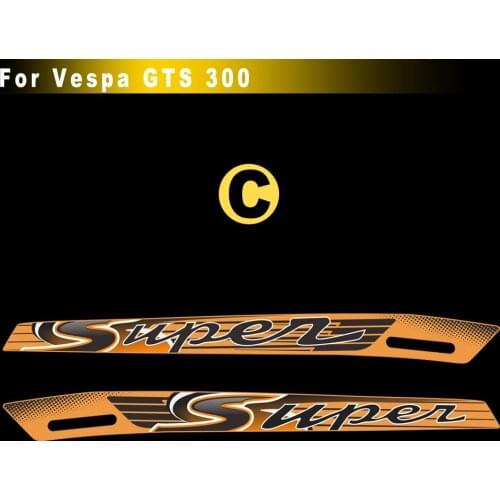 Logo For PIAGGIO VESPA GTS 300 GTS300 Sport SUPER Motorcycle Body Shell Decals Stickers Emblem Reflective