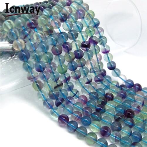 Natural Bunt Fluorite 6MM 8MM 10MM 12MM round shape loose beads DIY bracelet necklace earrings making jewelry craft findings