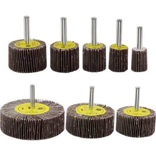 Sandpaper Ring Woodworking Polishing Wheel Abrasive Flap Wheel Silicon Carbide Abrasive Grinding Head with Handle