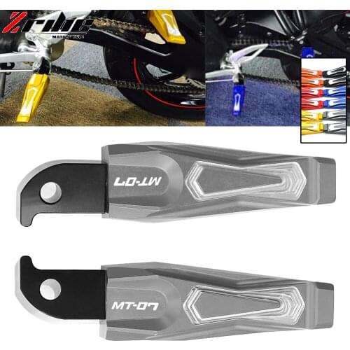 One Pair CNC Aluminum Motorcycle Foot Pegs Rear Passenger Footrests Fit For Yamaha MT07 MT 07 MT-07 2014 2015 2016
