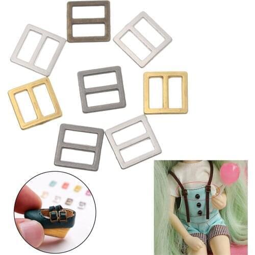 20/40Pcs Tiny 6/7/8.5mm Tri-glide Belt Buckle for DIY Doll Clothes Bags Mini Buckles Buttons Diy Doll Shoes Clothing Accessories