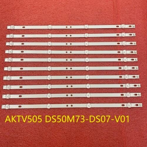 10pcs LED Backlight strip for NES0NS 50F570T2 AKAI AKTV505 TI4910DLEDDS C50ANSMT-4K DS50M73-DS07-V01 DSBL-WG 2W2006-DS50M7301-01