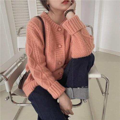 ZAWFL Korean Sweater Winter Cardigan Fall 2021 Women Clothes Knit Cute Sweater Loose Oversized Harajuku Cardigans