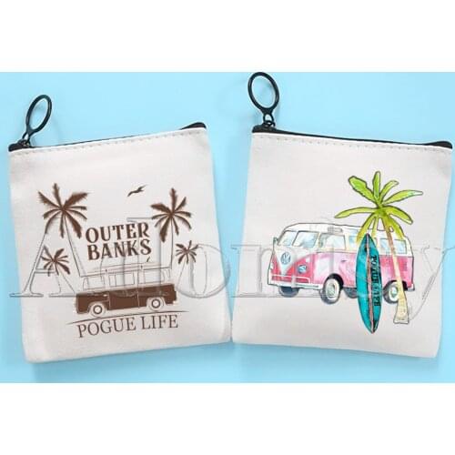 Outer Banks Korean Style Cartoon Printed Canvas Bag Design Canvas Simple and Fashionable Storage Bag
