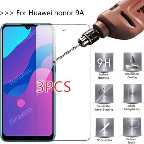 3pcs Glass screen protectors For Honor 9A Tempered Glass on for Huawei Honor 8S prime 8S 8X 8A 9C 9S 10i 20i Protective Glas