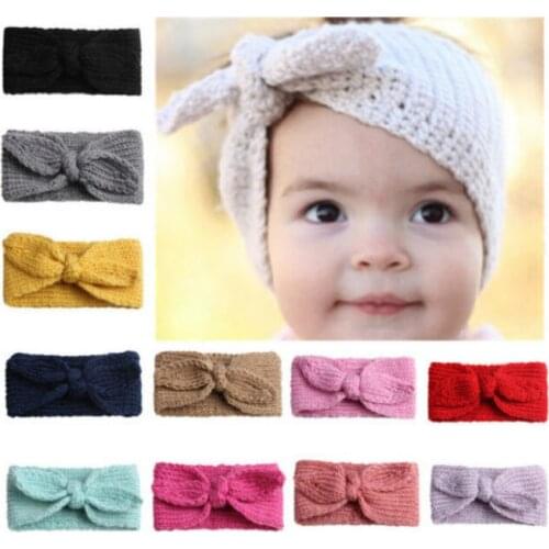 Pudcoco 2018 Cute Kids Girl Baby Toddler Bunny Rabbit Knit Bow Headband Hair Band Accessorie Headwear Head Wrap