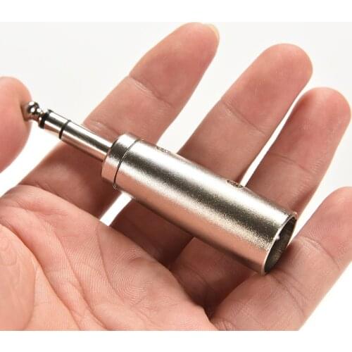 1PC 3Pin XLR Plug Male to Male 1/4" 6.35mm Binaural Audio Jack Plug Stereo Microphone Adapter Connector for DJ Amplifier MIC