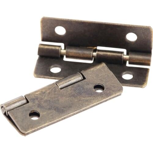 12pcs 30mm Brass Cabinet Furniture Hinge Gift Wine Wood Box Hinge Fitting for Woodworking