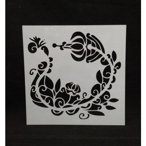 13*13 Flower Layering Painting template Stencils graffiti hand board hollowed out photo album graphic spray painting tool