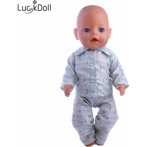 15pcs New Doll Clothes Pajamas Fit 18 Inch American 43cm Baby Doll Accessories Toys Childrens Best Christmas Gifts