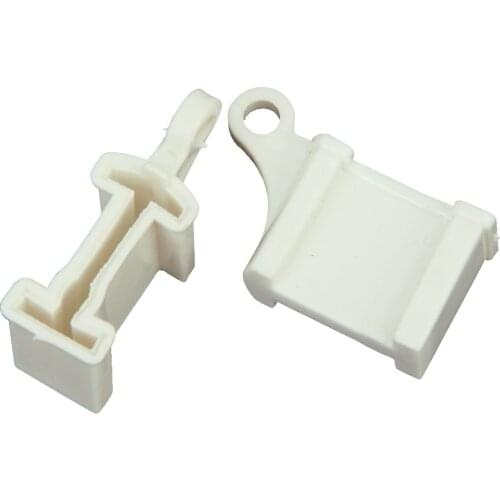 2pcs Plastic Window Curtain Rail Track Ends End Stops DIY Installment Repair