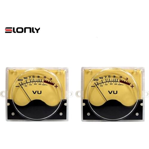 2pcs P-55SI High-precision VU Meter Head Audio DB Level Meter Power Amplifier DAC Power Sound Pressure Meter w/Backlight