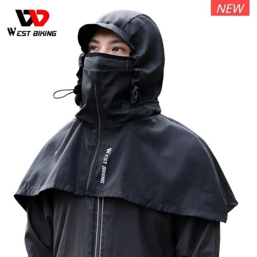 WEST BIKING 2 in 1 Winter Cycling Cap Double Layer Warm Windproof Men Hood Balaclava Motorcycle Skiing Riding Bicycle Headwear