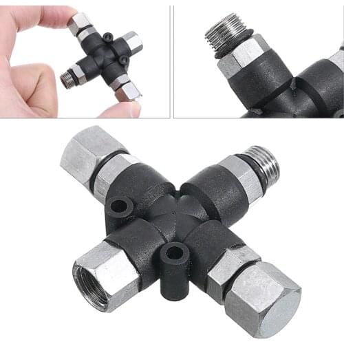 3 Way Airbrush Mini Compressor Nail Painting Air Splitter Fitting Connector 1/8" BSP Thread 50 MPa Mayitr Spray Tool 60*48*12mm
